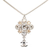 Chanel CC Brass Strass Pendant Necklace Secondhand