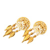 Chanel CC Gold Plated Filigree Fringe Drop Clip On Earrings Secondhand