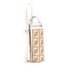 Fendi Zucca Leather and Straw Bottle Holder Sling Bag Secondhand