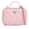Chanel Mini CC Glazed Calfskin Double Zip Top Handle Vanity Case Secondhand