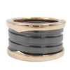 Secondhand Bvlgari 18K Rose Gold and Ceramic B.Zero1 Three Band Ring