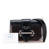 Secondhand Prada Saffiano Trimmed Metallic Vitello Cahier Bag