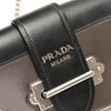 Secondhand Prada Saffiano Trimmed Metallic Vitello Cahier Bag