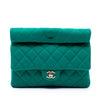 Chanel CC Quilted Jersey Roll Clutch Secondhand