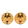 Chanel Gold Plated Faux Pearl Round Clip On Earrings Secondhand