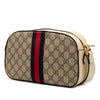 Gucci Small GG Supreme Textured Calfskin Web Ophidia Camera Bag Secondhand
