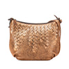 Secondhand Bottega Veneta Intrecciato Trimmed Metallic Leather Crossbody