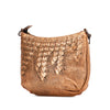 Secondhand Bottega Veneta Intrecciato Trimmed Metallic Leather Crossbody