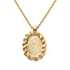 Dior Gold Plated Resin Logo Oval Pendant Necklace Secondhand