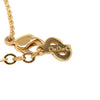 Dior Gold Plated Resin Logo Oval Pendant Necklace Secondhand