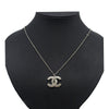 Chanel CC Brass Strass and Faux Pearl Pendant Necklace Secondhand