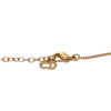 Dior Gold Plated Logo Round Pendant Necklace Secondhand