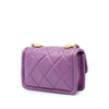 Chanel Mini Quilted Shiny Lambskin Button On Top Flap Secondhand