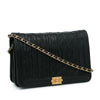 Chanel Pleated Crumpled Chevron Le Boy Wallet On Chain Secondhand