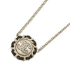 Chanel Gold Plated Faux Pearl CC Rhinestone Pendant Necklace Secondhand