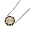 Chanel Gold Plated Faux Pearl CC Rhinestone Pendant Necklace Secondhand