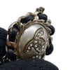 Chanel Gold Plated Faux Pearl CC Rhinestone Pendant Necklace Secondhand