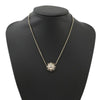 Chanel Gold Plated Faux Pearl CC Rhinestone Pendant Necklace Secondhand