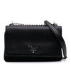 Prada Saffiano Trimmed Tessuto Chain Crossbody Secondhand
