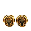 Secondhand Chanel Gold Plated Triple CC Round Clip On Earrings