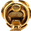 Secondhand Chanel Gold Plated Triple CC Round Clip On Earrings
