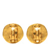 Chanel CC Gold Plated Round Clip On Earrings Secondhand