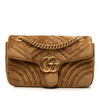 Gucci Medium GG Marmont Matelasse Velvet Shoulder Bag Secondhand