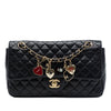 Chanel Medium Classic Lambskin Valentines Heart Charms Single Flap Secondhand