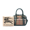 Burberry Small Leather Trimmed House Check Canvas Bridle Orchard Satchel Secondhand