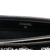 Secondhand Chanel CC Calfskin and Sequin Double Zip Wallet on Chain