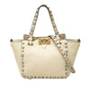 Valentino Mini Grained Calfskin Rockstud Rolling Trapeze Satchel Secondhand