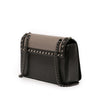 Prada Bicolor Glace Calfskin Studded Crossbody Secondhand