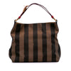 Fendi Canvas Pequin Shoulder Bag Secondhand
