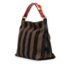 Secondhand Fendi Canvas Pequin Shoulder Bag