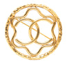 Chanel CC Gold Plated Round Brooch Secondhand