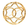 Chanel CC Gold Plated Round Brooch Secondhand