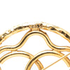 Chanel CC Gold Plated Round Brooch Secondhand
