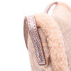 Secondhand Fendi Zucchino Metallic Canvas and Shearling Crossbody