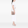 Secondhand Fendi Zucchino Metallic Canvas and Shearling Crossbody