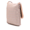 Secondhand Fendi Zucchino Metallic Canvas and Shearling Crossbody