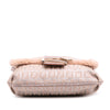 Secondhand Fendi Zucchino Metallic Canvas and Shearling Crossbody