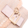 Secondhand Fendi Zucchino Metallic Canvas and Shearling Crossbody