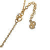 Dior Gold Plated Enamel Strass Logo Pendant Necklace Secondhand