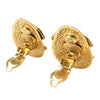 Chanel CC Gold Plated Logo Clip On Earrings Secondhand
