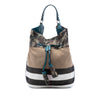 Burberry Mega Check Canvas Camouflage Susanna Tassel Bucket Bag Secondhand
