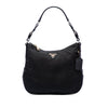 Prada Saffiano Trimmed Tessuto Shoulder Bag Secondhand