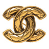 Chanel CC Gold Plated Quilted Brooch Secondhand