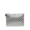 Chanel Large Quilted Metallic Aged Calfskin Cosmo Charm O Case Clutch Secondhand