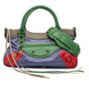 Balenciaga Lambskin Motocross Classic Multicolor First Satchel Secondhand
