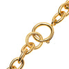 Chanel Gold Plated CC Logo Circle Pendant Necklace Secondhand